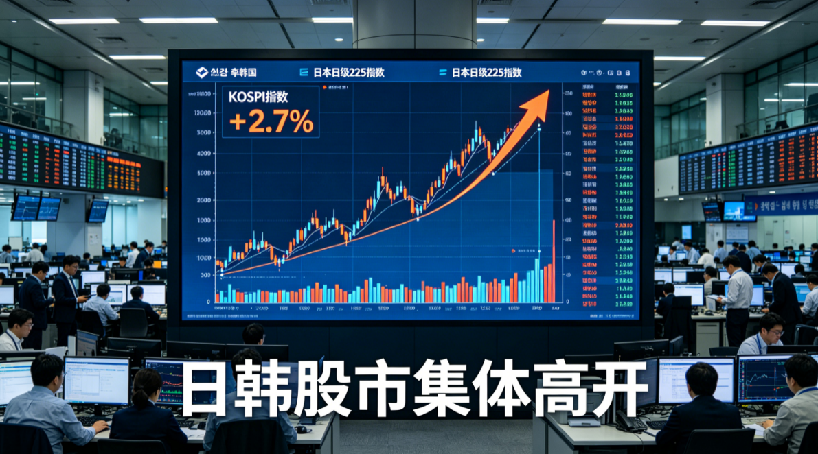 日经指数与韩国KOSPI开盘上涨
